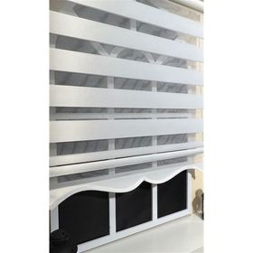 Storburada Z-STB400V01 40x200 Beyaz Etek Dilimli Zebra Stor Perde