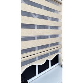 Storburada Z-STB400V03 Zebra Sütlü Kahve Etek Dilimli Sütlü Kahve 30 X 200 Stor Perde