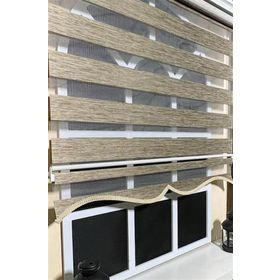 Storburada Z-STB400V05 Kahverengi 180 x 260 Kahverengi Etek Dilimli Zebra Stor Perde