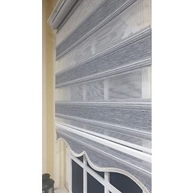 Storburada Zebra Gri Simli Etek Dilimli Stb 485 Gri 110 X 200 Stor Plise Perde