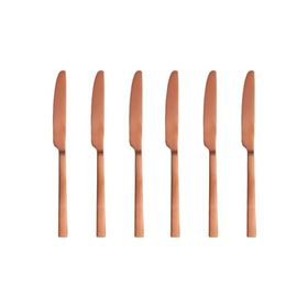 Storemax ELZFRNTR 1127478 Mat Bakır 6 adet Tatlı Bıçak Seti