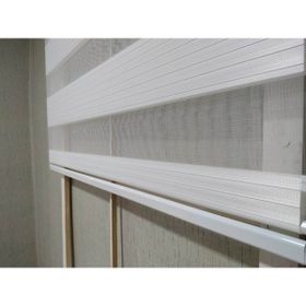 Story Perde Düz Geniş Piliseli Beyaz Zebra 90x280 cm Stor Perde