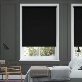 Story Perde Düz Siyah Güneşlik 60x250 cm Stor Perde