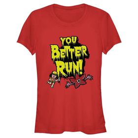 Stranger Things Better Run Rot Kırmızı Kadın T-shirt