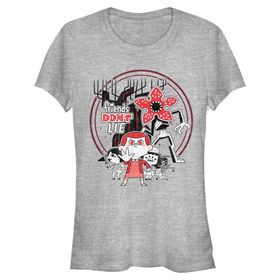 Stranger Things Chibi Things Heather Gri Kadın T-shirt