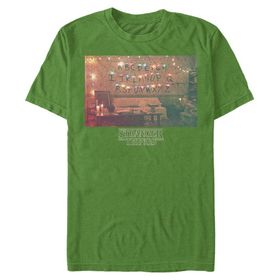 Stranger Things Christmas Lights Kelly Yeşil Erkek T-shirt