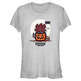 Stranger Things Demodog Jacko Lantern Heather Gri Kadın T-shirt