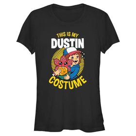 Stranger Things Dustin Costume Schwarz Kadın T-shirt