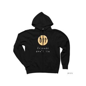 Stranger Things Friends Dont Lie Siyah Kapüşonlu Unisex Sweatshirt