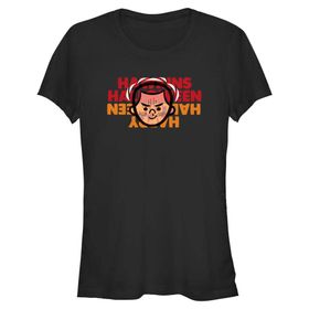 Stranger Things Hawkins Cadılar Bayramı Schwarz Kadın T-shirt