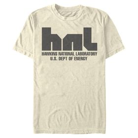 Stranger Things Hawkins National Laboratuvarı Natural Erkek T-shirt