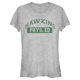 Stranger Things Hawkins PHYS Ed Heather Gri Kadın T-shirt
