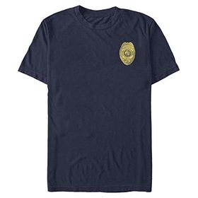 Stranger Things Hawkins Police Rozet Navy Mavi Erkek T-shirt