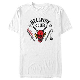 Stranger Things Hellfire Club Beyaz Erkek T-shirt