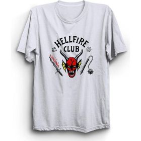 Stranger Things Hellfire Club Beyaz Erkek T-shirt