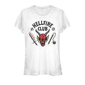 Stranger Things Hellfire Club Beyaz Kadın T-shirt