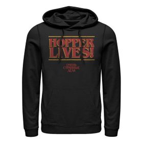 Stranger Things Hopper Schwarz Kapüşonlu Unisex Sweatshirt