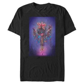 Stranger Things Lit Short Sleeve Schwarz Erkek T-shirt