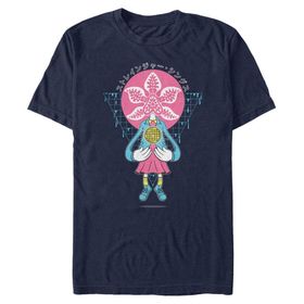 Stranger Things Mashup Navy Mavi Erkek T-shirt