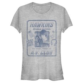 Stranger Things Mike Hawkins Av President Short Sleeve Heather Grey Kadın T-shirt