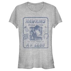 Stranger Things Mike Hawkins Av President Short Sleeve Heather Grey Kadın T-shirt