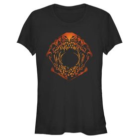 Stranger Things Mind Flayer Pumpkin Face Short Sleeve Schwarz Kadın T-shirt
