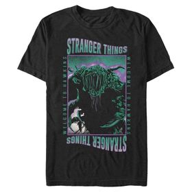Stranger Things Monster Things Schwarz Erkek T-shirt