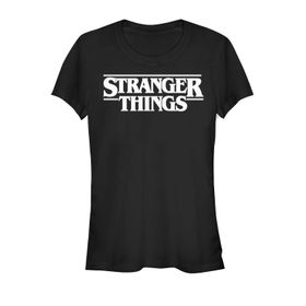 Stranger Things Schwarz Kadın T-shirt