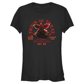 Stranger Things Trick Or Treat Hunters Schwarz Kadın T-shirt