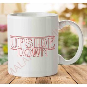Stranger Things Upside Down Text Baskılı Kupa