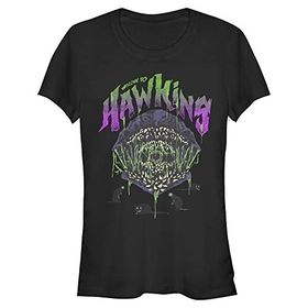 Stranger Things Welcome to Hawkins Schwarz Kadın T-shirt