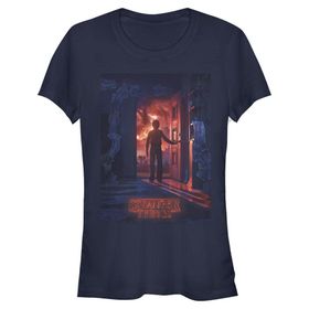 Stranger Things Will Open Door Poster Navy Blue Kadın T-shirt