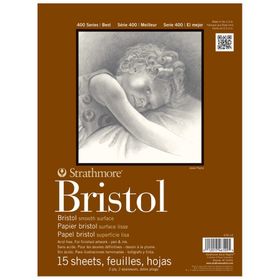 Strathmore 400 Serisi 9x12 inç 15 Yaprak Pürüzsüz Bristol Kağıdı