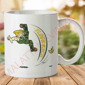 Streetfighter Guile Flash Kick Baskılı Kupa
