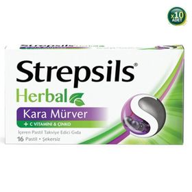 Strepsils Herbal Kara Mürver Aromalı 10x16 Pastil