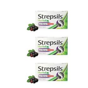 Strepsils Herbal Kara Mürver Aromalı 3x16 Pastil