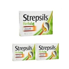 Strepsils Herbal Zencefil Şekersiz 3x16 Pastil