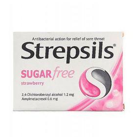 Strepsils Şekersiz Çilek Aromalı 24 Pastil