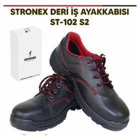Stronex 101 S1 Gri Turuncu Süet Erkek İş Ayakkabısı