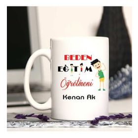 Strongart Beden Öğretmenine Özel Öğretmenler Günü Hediyesi Kişiye Özel Kupa Bardak