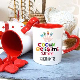 Strongart Çocuk Gelişimi Öğretmenine Özel Öğretmenler Günü Hediyesi Kişiye Özel Kupa Bardak
