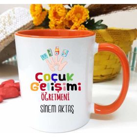 Strongart Çocuk Gelişimi Öğretmenine Özel Öğretmenler Günü Hediyesi Kişiye Özel Kupa Bardak