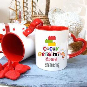 Strongart Çocuk Gelişimi Öğretmenine Özel Öğretmenler Günü Hediyesi Kişiye Özel Kupa Bardak