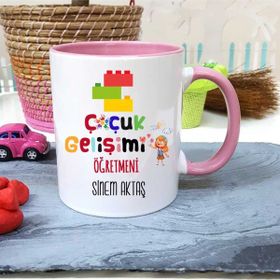 Strongart Çocuk Gelişimi Öğretmenine Özel Öğretmenler Günü Hediyesi Kişiye Özel Kupa Bardak