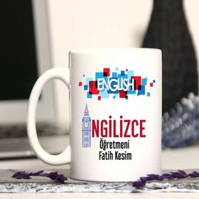 Strongart İngilizce Öğretmenine Özel Öğretmenler Günü Hediyesi Kişiye Özel Kupa Bardak