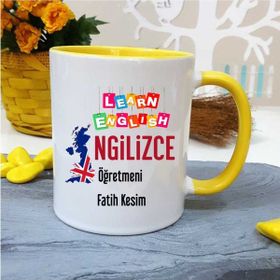 Strongart İngilizce Öğretmenine Özel Öğretmenler Günü Hediyesi Kişiye Özel Kupa Bardak