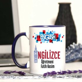 Strongart İngilizce Öğretmenine Özel Öğretmenler Günü Hediyesi Kişiye Özel Kupa Bardak