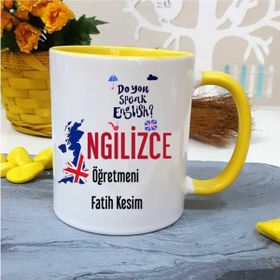 Strongart İngilizce Öğretmenine Özel Öğretmenler Günü Hediyesi Kişiye Özel Kupa Bardak