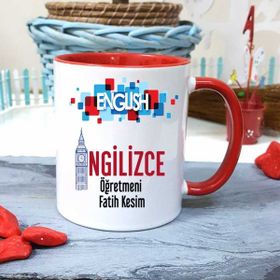 Strongart İngilizce Öğretmenine Özel Öğretmenler Günü Hediyesi Kişiye Özel Kupa Bardak
