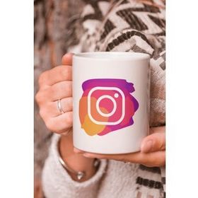 Stüdyo SM Instagram Logo Vektörel Çizim Baskılı Kupa Bardak